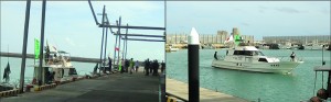 5月26日午後5時過ぎ、漁業活動を終えて石垣港に戻った「頑張れ日本！全国行動委員会」のメンバー